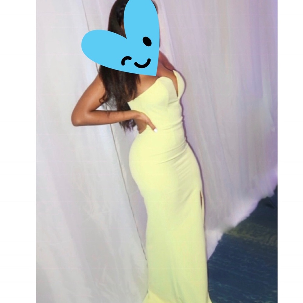 Abyss by Abby Lime Green Strapless Dress